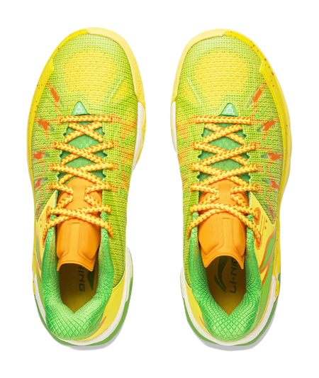 LiNing Jie Ao 2 Cushioning Anti Slip And Wear Resistant Rebound Low Top Outdoor Basketball Shoes Mens Yellow Green  vjsneaker.com