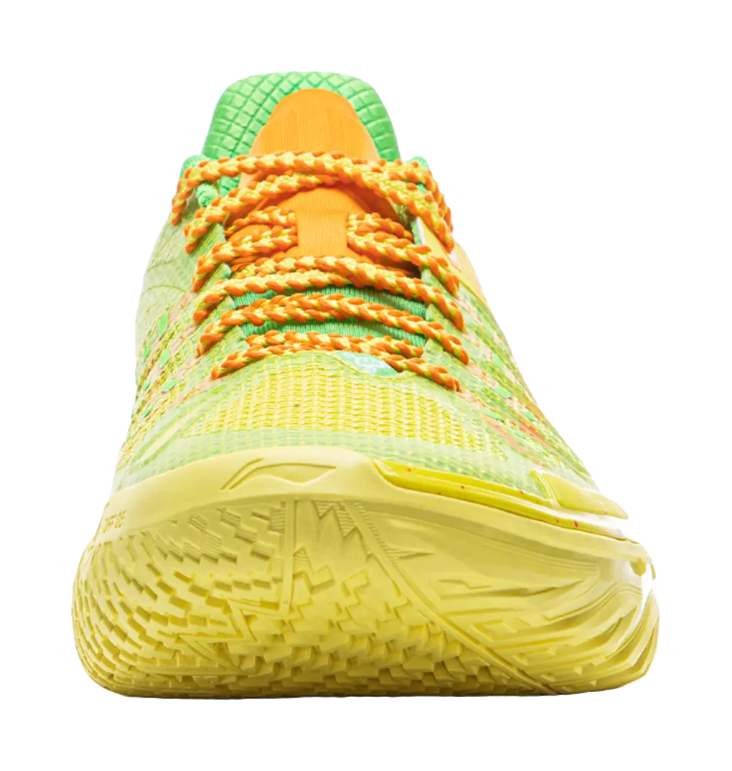 LiNing Jie Ao 2 Cushioning Anti Slip And Wear Resistant Rebound Low Top Outdoor Basketball Shoes Mens Yellow Green  vjsneaker.com