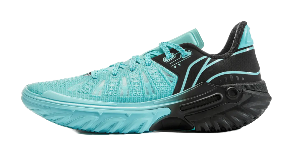 LiNing Jie Ao 2 Cushioning, Slip Resistant, And Breathable Low Top Basketball Shoes Mens Blue Purple Mismatched  vjsneaker.com