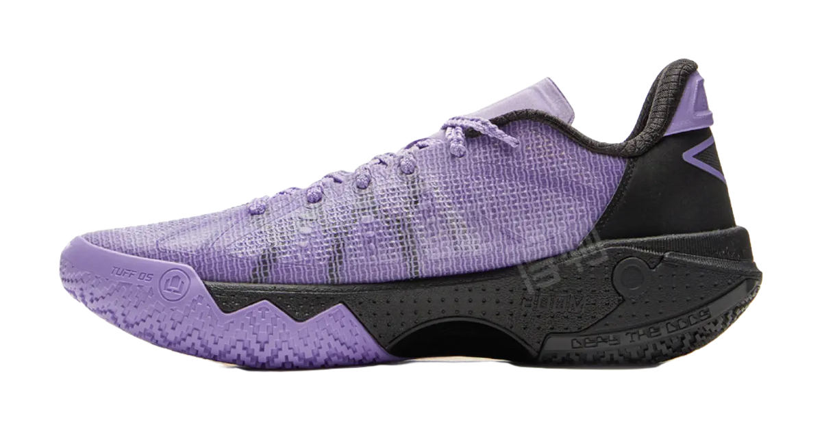 LiNing Jie Ao 2 Cushioning, Slip Resistant, And Breathable Low Top Basketball Shoes Mens Blue Purple Mismatched  vjsneaker.com