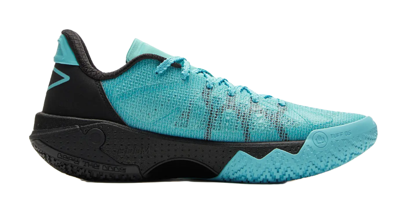 LiNing Jie Ao 2 Cushioning, Slip Resistant, And Breathable Low Top Basketball Shoes Mens Blue Purple Mismatched  vjsneaker.com