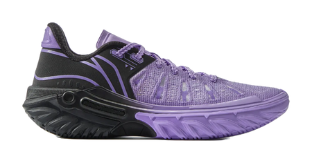 LiNing Jie Ao 2 Cushioning, Slip Resistant, And Breathable Low Top Basketball Shoes Mens Blue Purple Mismatched  vjsneaker.com