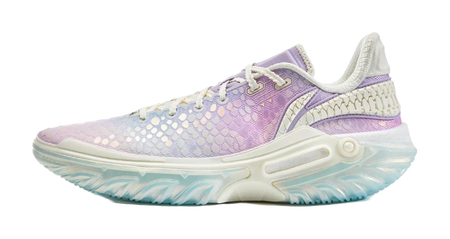 LiNing Jie Ao 2 Slip Resistant And Abrasion Resistant Grip Low Top Basketball Shoes Mens White Purple  vjsneaker.com