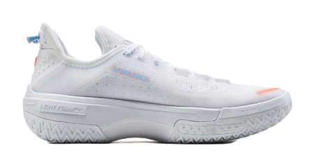 LiNing Jie Ao White Flame Cushioned Slip Resistant Abrasion Resistant Low Top Basketball Shoes Mens Standard White  vjsneaker.com