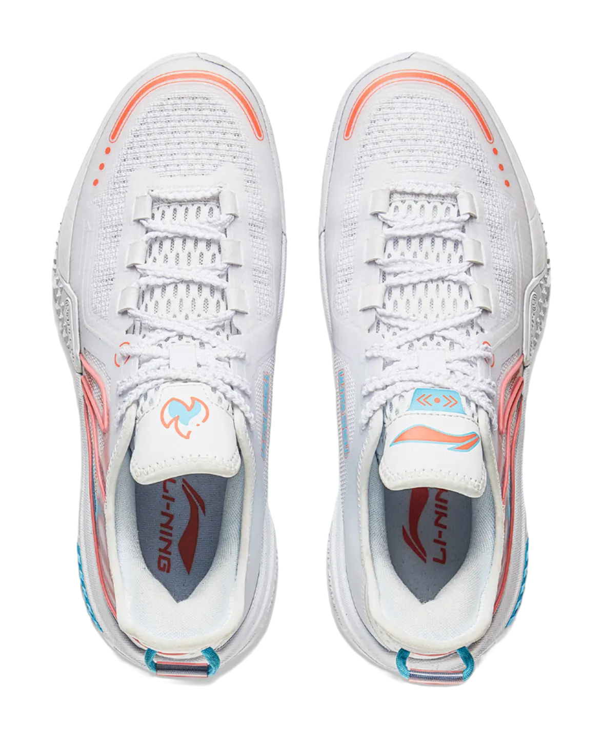 LiNing Jie Ao White Flame Cushioned Slip Resistant Abrasion Resistant Low Top Basketball Shoes Mens Standard White  vjsneaker.com