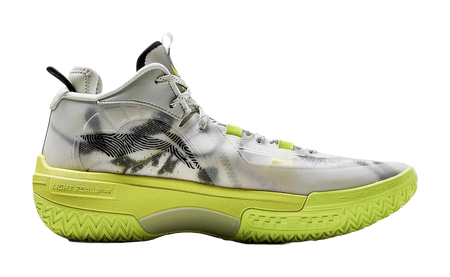 LiNing Jie Ao, Silent Shock Absorbers Slip Resistant Abrasion Resistant Mid top Basketball Shoes Mens Light Lime 