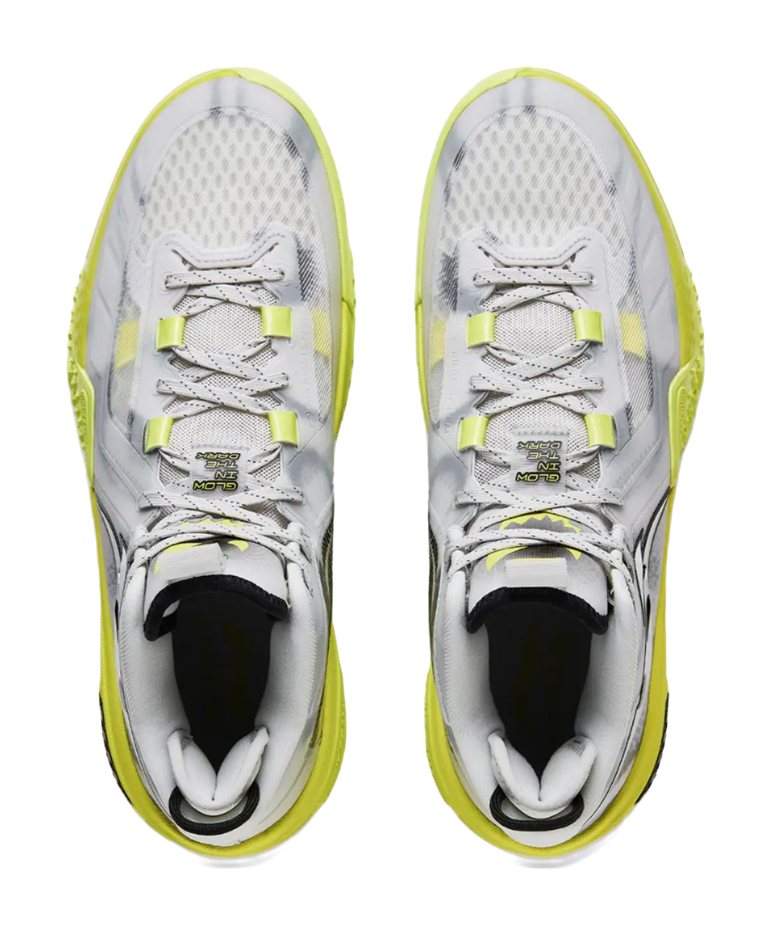 LiNing Jie Ao, Silent Shock Absorbers Slip Resistant Abrasion Resistant Mid top Basketball Shoes Mens Light Lime 