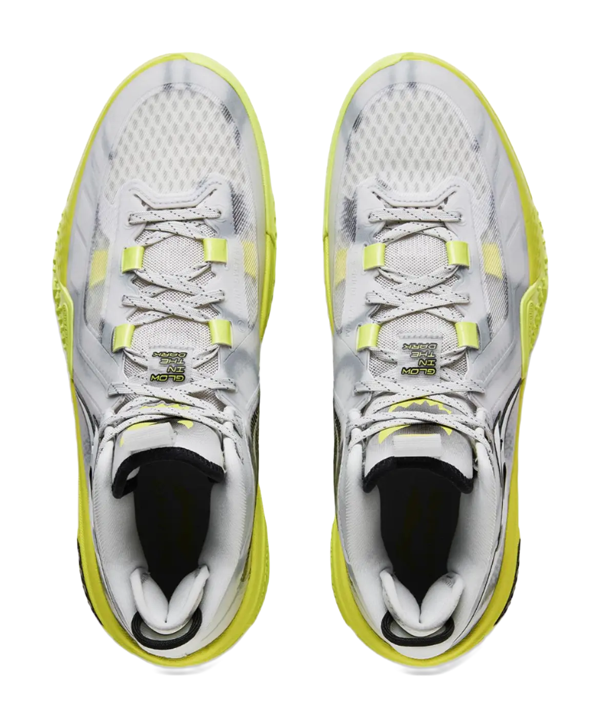 LiNing Jie Ao, Silent Shock Absorbers Slip Resistant Abrasion Resistant Mid top Basketball Shoes Mens Light Lime 