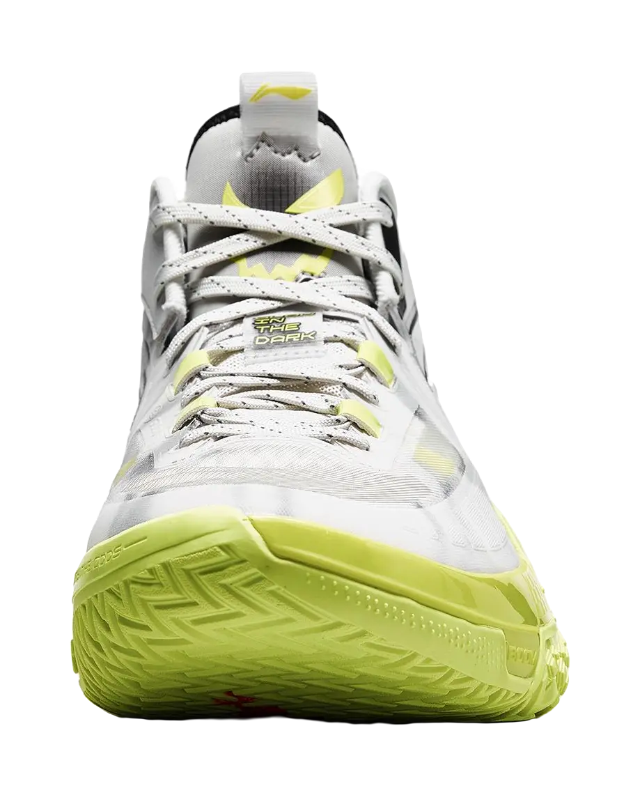 LiNing Jie Ao, Silent Shock Absorbers Slip Resistant Abrasion Resistant Mid top Basketball Shoes Mens Light Lime 