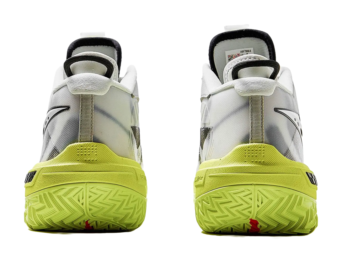 LiNing Jie Ao, Silent Shock Absorbers Slip Resistant Abrasion Resistant Mid top Basketball Shoes Mens Light Lime 