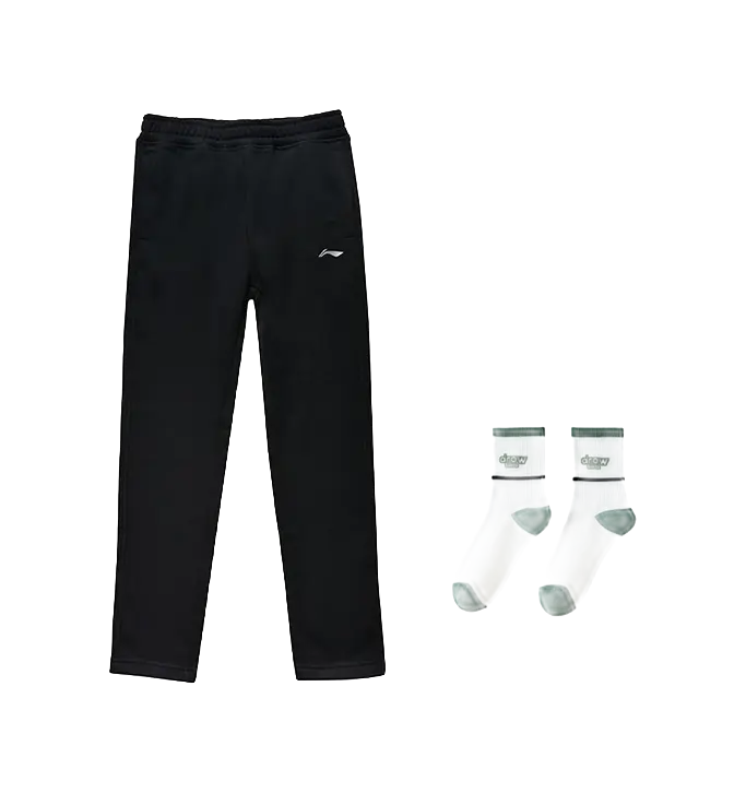 LiNing Knitted Sports Pants Mens Black  vjsneaker.com
