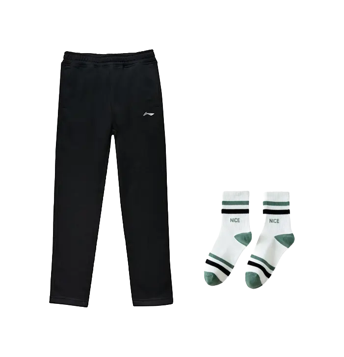 LiNing Knitted Sports Pants Mens Black  vjsneaker.com