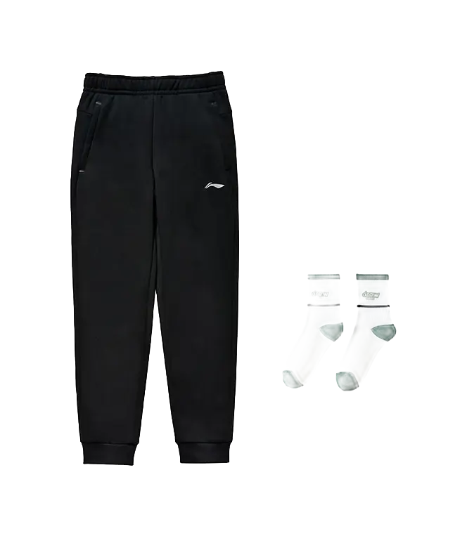 LiNing Knitted Sports Pants Mens Black  vjsneaker.com
