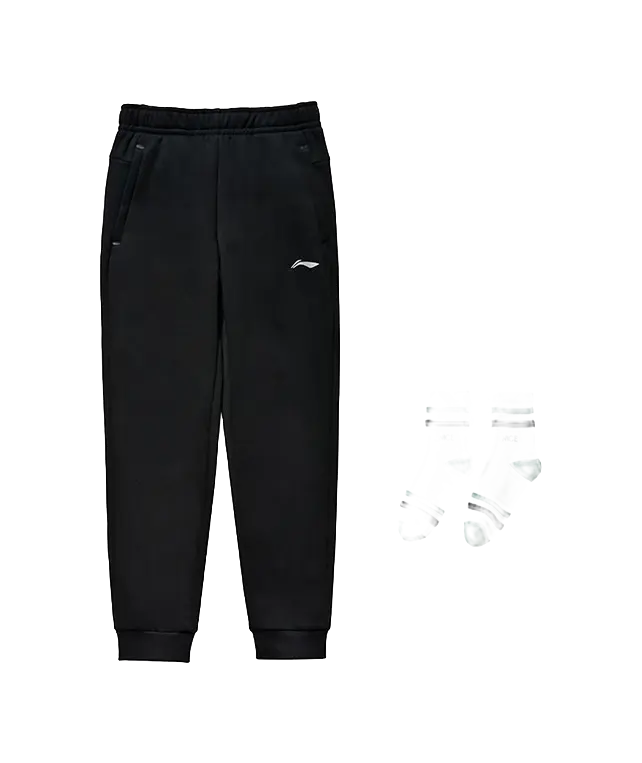 LiNing Knitted Sports Pants Mens Black  vjsneaker.com