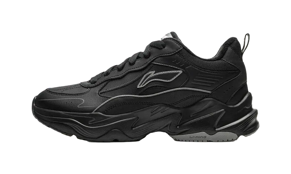 LiNing LN Non-slip Lightweight Low-Top Casual Shoes Mens Black  vjsneaker.com