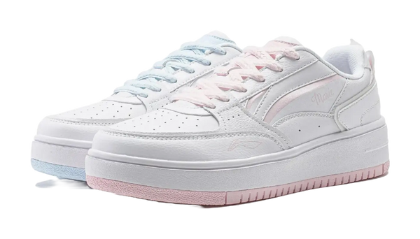 LiNing LiNing X Disney Slip-Resistant Cushioning Low-Top Skateboard Shoes Women's Blue Pink Mismatched 