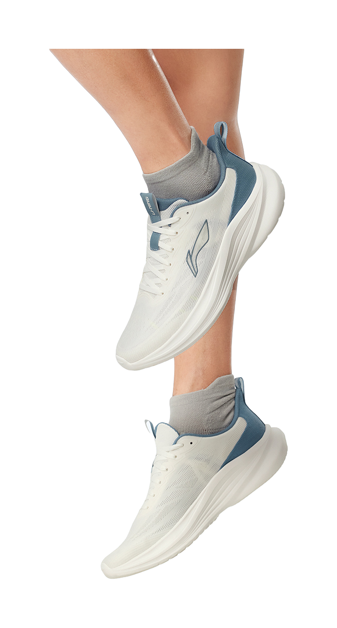 LiNing Light Breeze Low top Casual Running Shoes Men's White Blue 