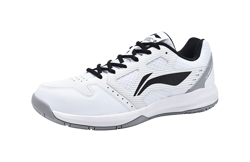 LiNing Light Feather Slip Resistant Abrasion Resistant Low top Badminton Shoes Unisex White Black 