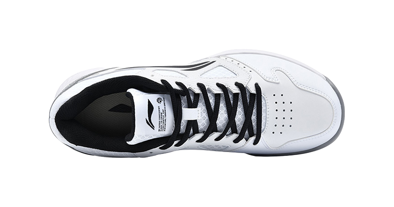 LiNing Light Feather Slip Resistant Abrasion Resistant Low top Badminton Shoes Unisex White Black 