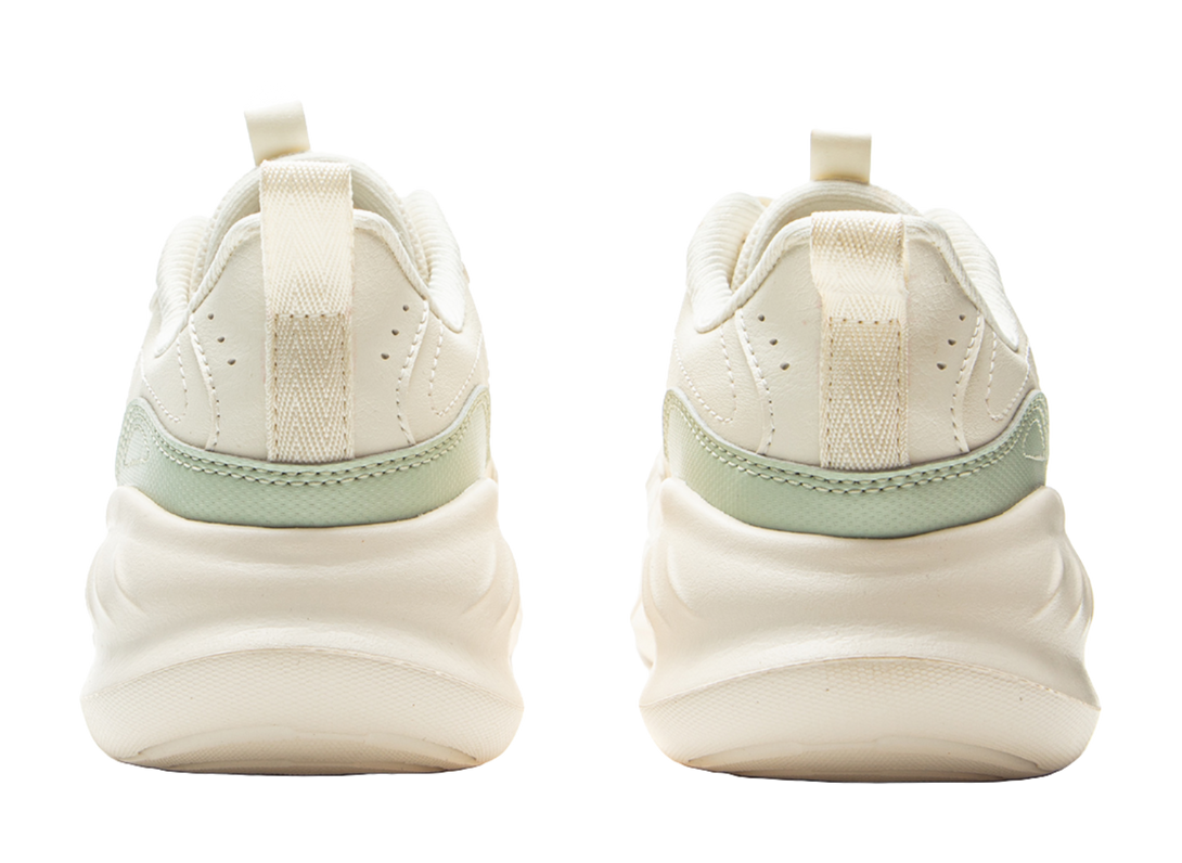 LiNing Light Mist Cushioning Abrasion Resistant Breathable Lightweight Rebound Low top Running Shoes Women's Ecru 