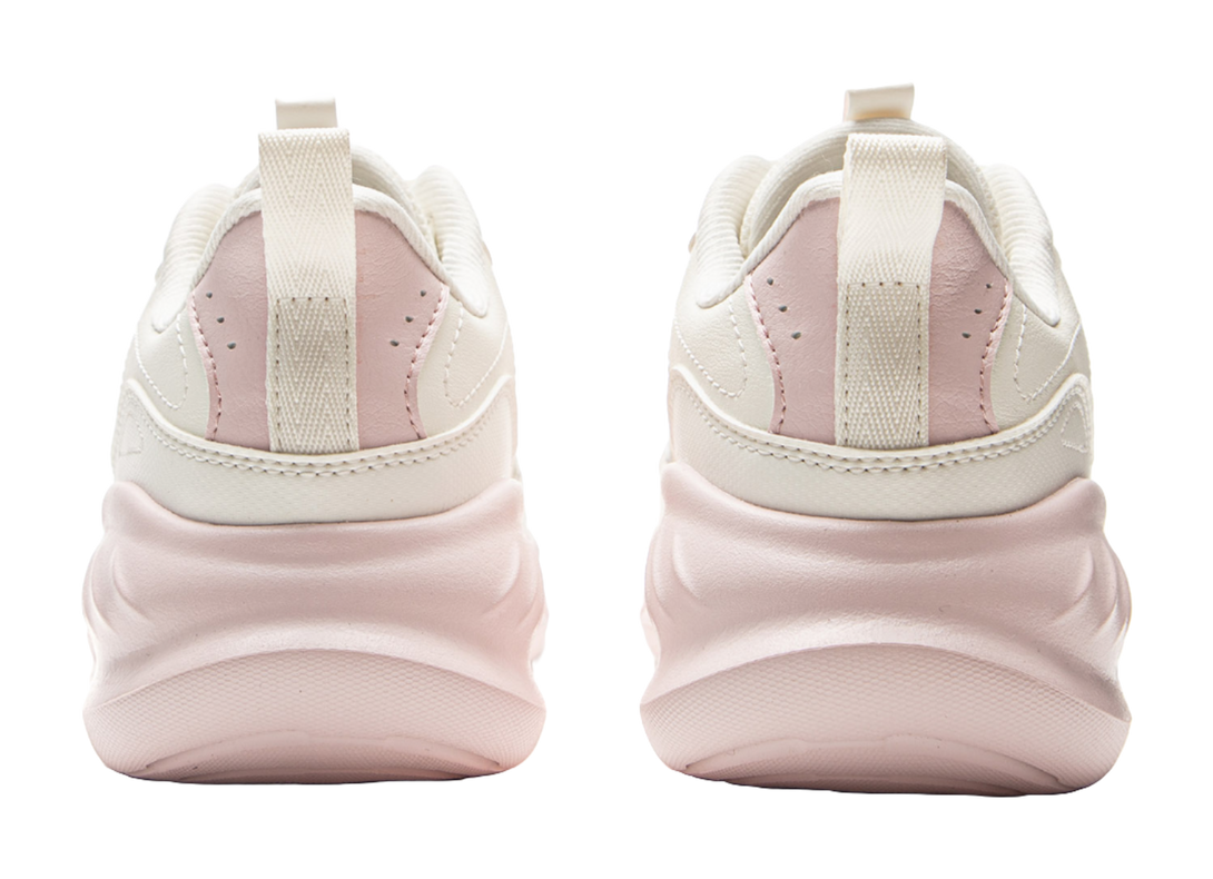 LiNing Light Mist Cushioning, Wear Resistant Low Top Casual Running Shoes Women's White Pink 