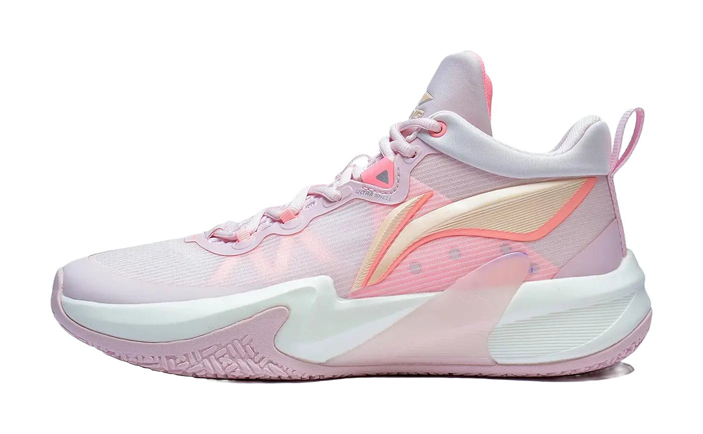 LiNing Light Speed 1.0 Shock Absorbers Slip Resistant Abrasion Resistant Low top Basketball Shoes Mens Pink  vjsneaker.com