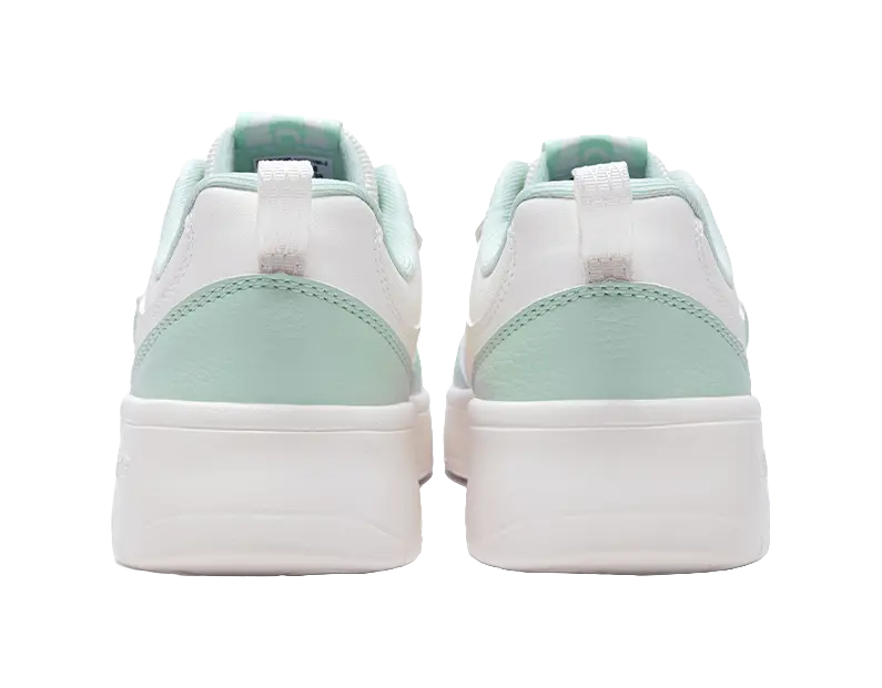 LiNing Lightweight Breathable Slip-Resistant Low-Top Skateboard Shoes Women's Beige White Green 