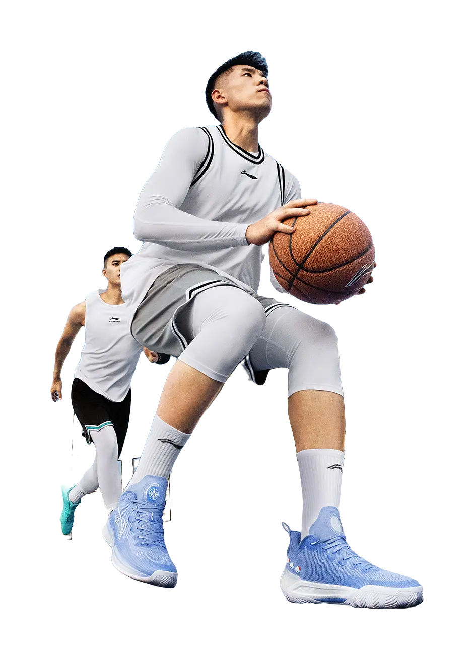 LiNing Liren 3 V2 Blue Sky Shock Absorbers Slip Resistant Abrasion Resistant Low top Basketball Shoes Unisex Snow Blue 