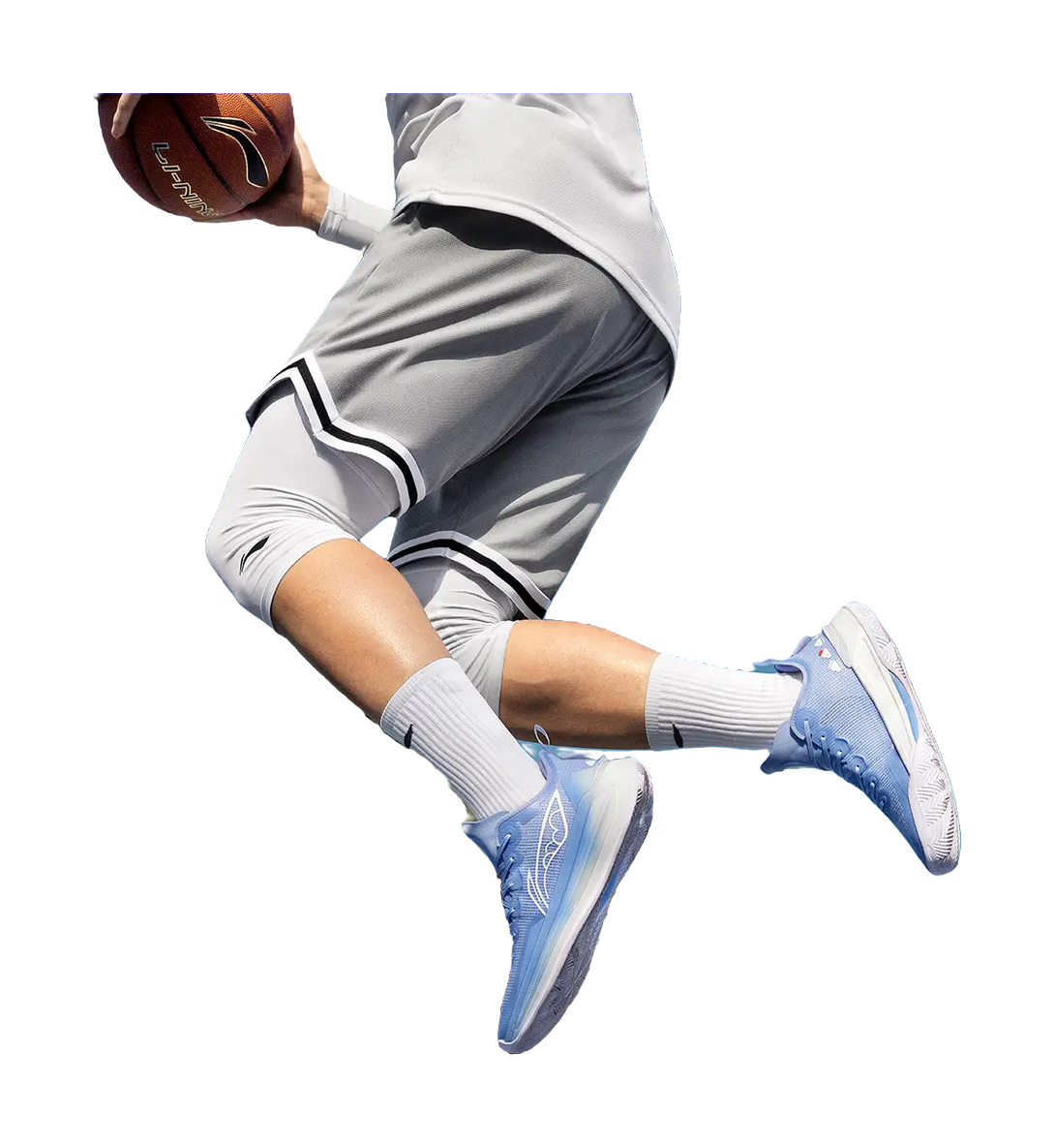 LiNing Liren 3 V2 Blue Sky Shock Absorbers Slip Resistant Abrasion Resistant Low top Basketball Shoes Unisex Snow Blue 