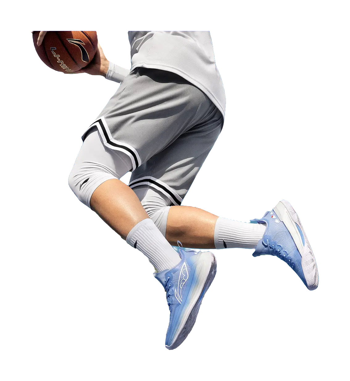 LiNing Liren 3 V2 Blue Sky Shock Absorbers Slip Resistant Abrasion Resistant Low top Basketball Shoes Unisex Snow Blue 