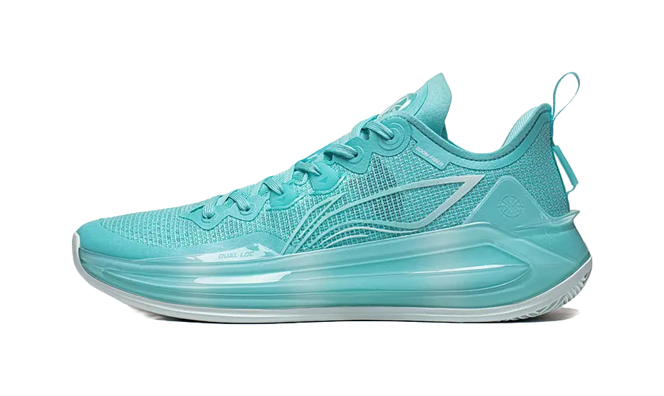 LiNing Liren 3 V2 Jade Sea Slip Resistant, Abrasion Resistant, Lightweight Mid Top Basketball Shoes Mens Aqua Green  vjsneaker.com
