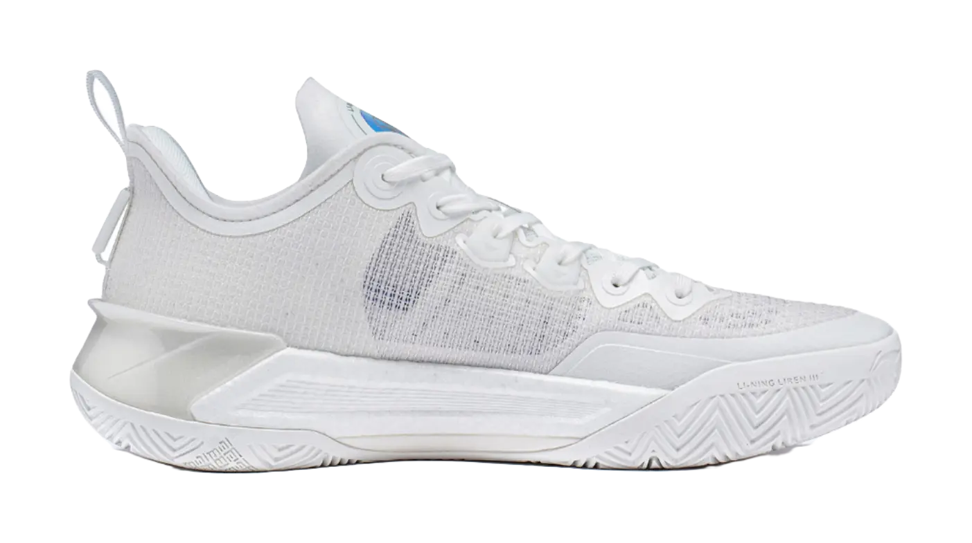 LiNing Liren 3 V2 White Pearl Cushioned Slip Resistant Abrasion Resistant Low Top Basketball Shoes Unisex Mist White 