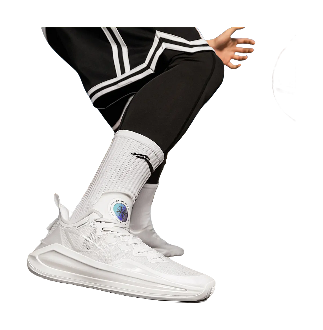 LiNing Liren 3 V2 White Pearl Cushioned Slip Resistant Abrasion Resistant Low Top Basketball Shoes Unisex Mist White 