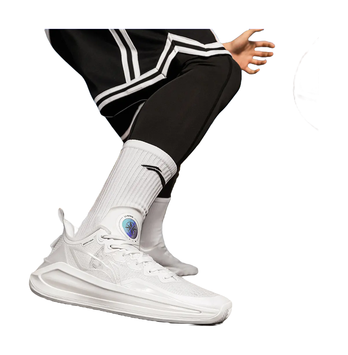 LiNing Liren 3 V2 White Pearl Cushioned Slip Resistant Abrasion Resistant Low Top Basketball Shoes Unisex Mist White 