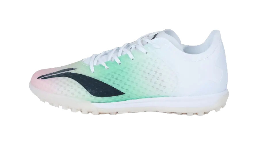 LiNing Low Top Soccer Shoes Orange Green White Kids 