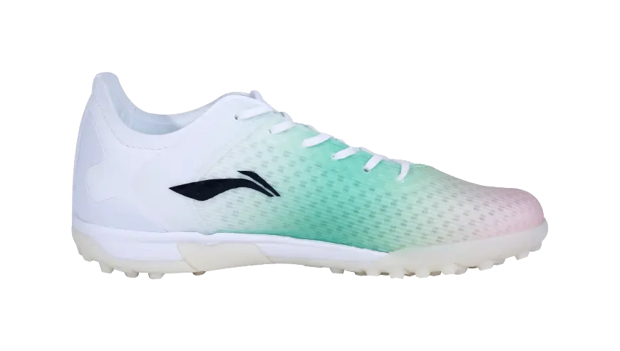 LiNing Low Top Soccer Shoes Orange Green White Kids 