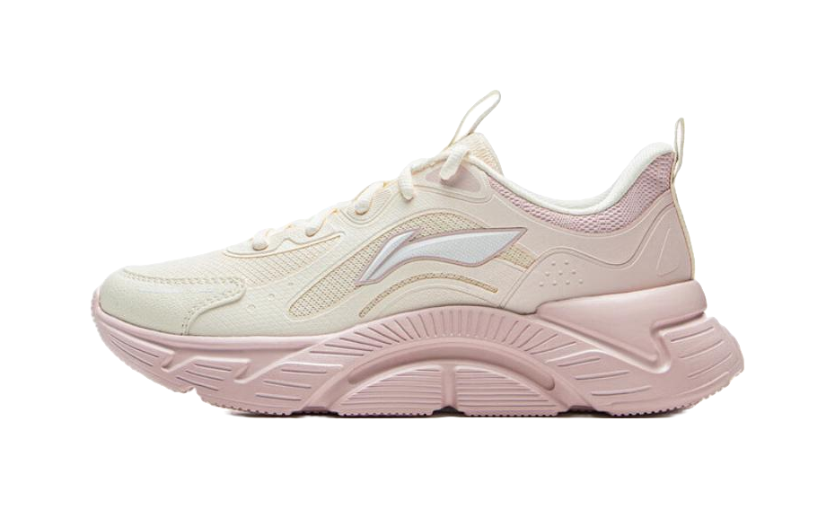 LiNing Low top Running Shoes Women's Beige White Pink 
