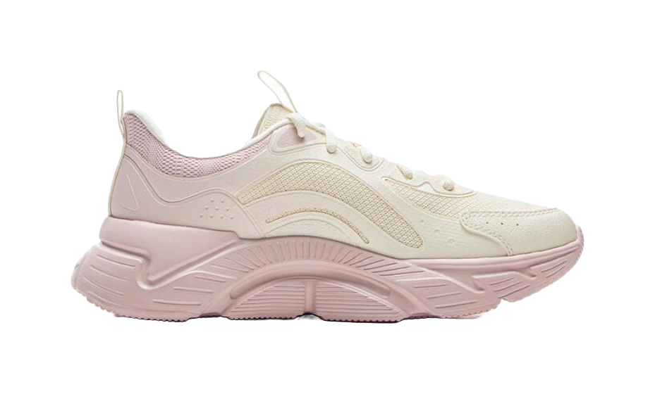 LiNing Low top Running Shoes Women's Beige White Pink 
