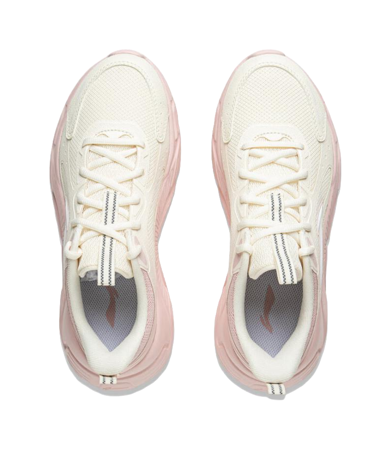 LiNing Low top Running Shoes Women's Beige White Pink 