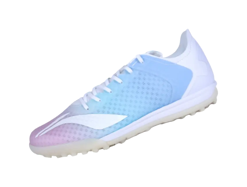 LiNing Low top Soccer Shoes White Purple Kids  vjsneaker.com