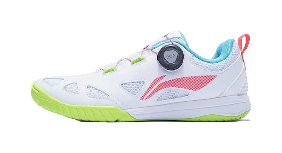 LiNing Mage ESS Abrasion Resistant Breathable Low top Table Tennis Shoes Unisex White Red  vjsneaker.com