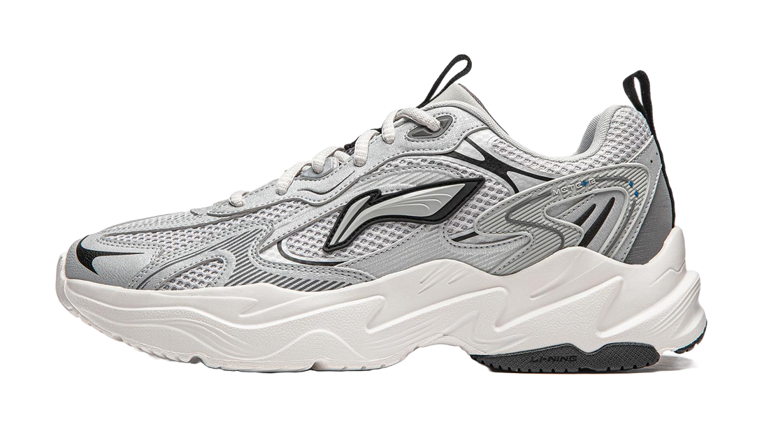LiNing Meteor Cushioning, Slip Resistant, Abrasion Resistant Support Low top Casual Shoes Men's Silver Gray 