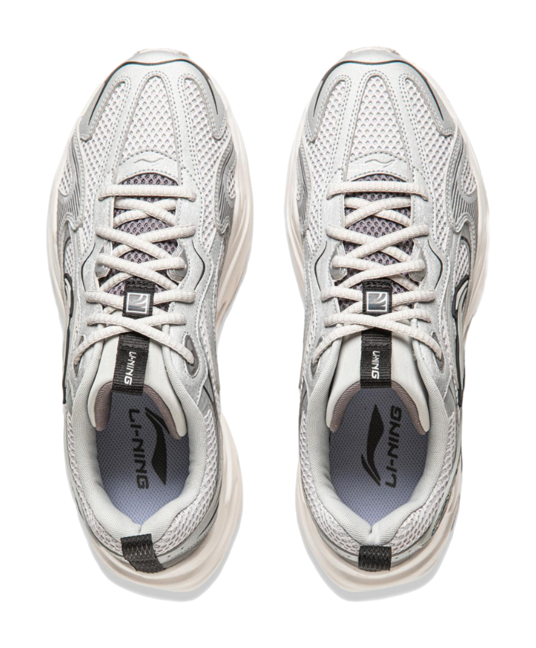 LiNing Meteor Cushioning, Slip Resistant, Abrasion Resistant Support Low top Casual Shoes Men's Silver Gray 