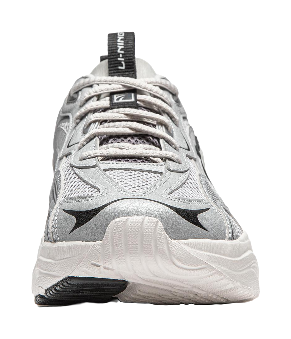 LiNing Meteor Cushioning, Slip Resistant, Abrasion Resistant Support Low top Casual Shoes Men's Silver Gray 