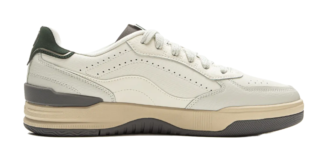 LiNing Moon Glaze Slip Resistant, Abrasion Resistant, Breathable Low Top Skateboard Shoes Men's White Gray 