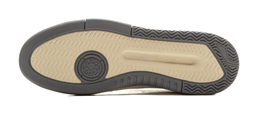 LiNing Moon Glaze Slip Resistant, Abrasion Resistant, Breathable Low Top Skateboard Shoes Men's White Gray 