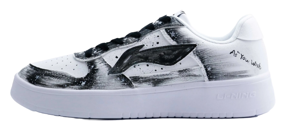 LiNing Pontoon Boats Abrasion Resistant, Lightweight, And Breathable Low Top Skateboard Shoes Unisex Black 