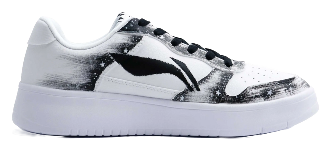 LiNing Pontoon Boats Abrasion Resistant, Lightweight, And Breathable Low Top Skateboard Shoes Unisex Black 