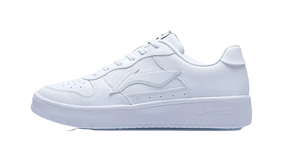 LiNing Pontoon Boats Slip Resistant, Abrasion Resistant, Breathable Low top Skateboard Shoes Men's White Blue 