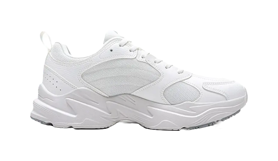 LiNing Pulse Shock Absorbers Slip Resistant Abrasion Resistant Low top Chunky Sneakers Men's Silver White  VJSNEAKER